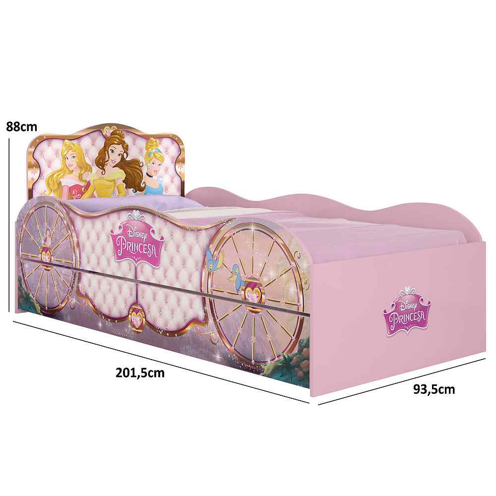 Cama com Dossel e Guarda Roupa Infantil Barbie Star 8A - Pura Magia