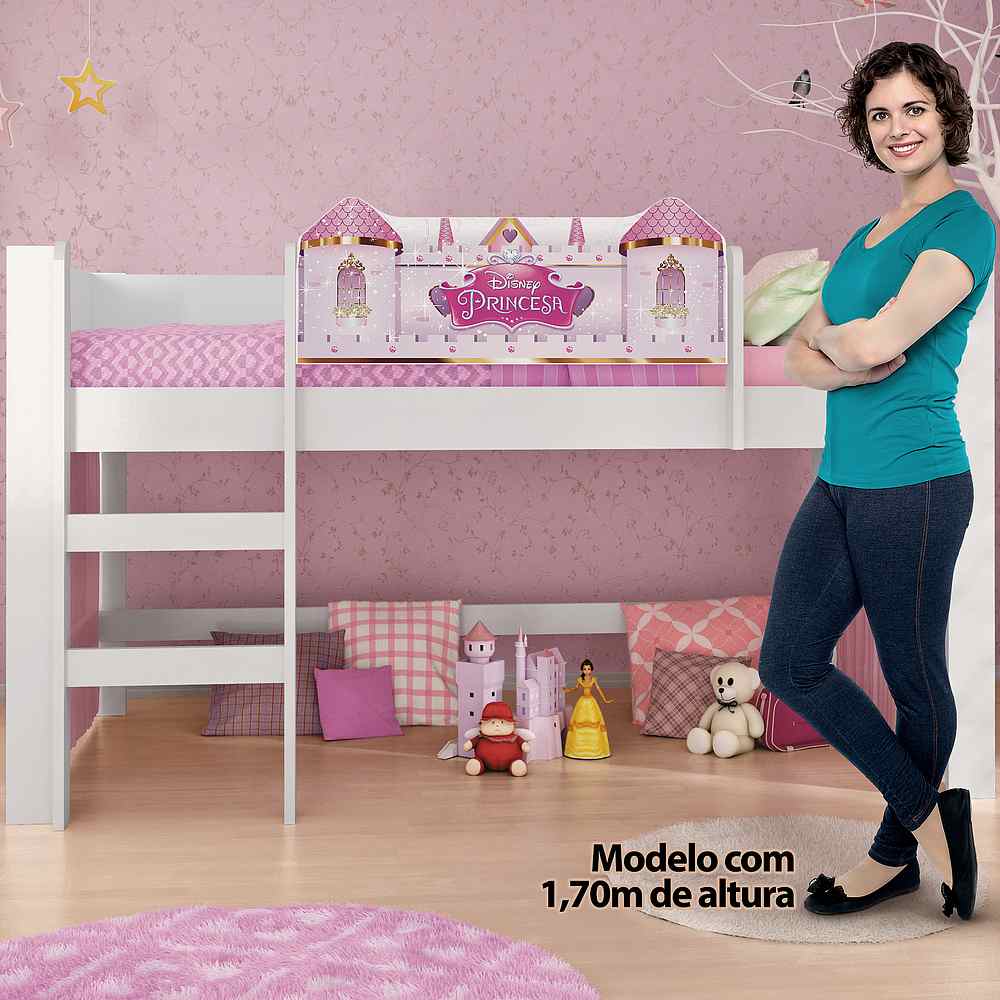 Cama Infantil com Dossel Barbie Premium - Pura Magia Cama Infantil