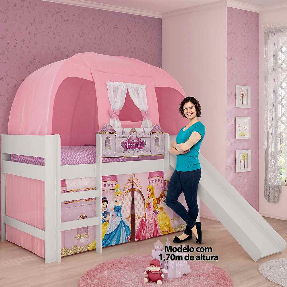 Cama Barbie Play com Escorregador Rosa Pura Magia - Compre Agora