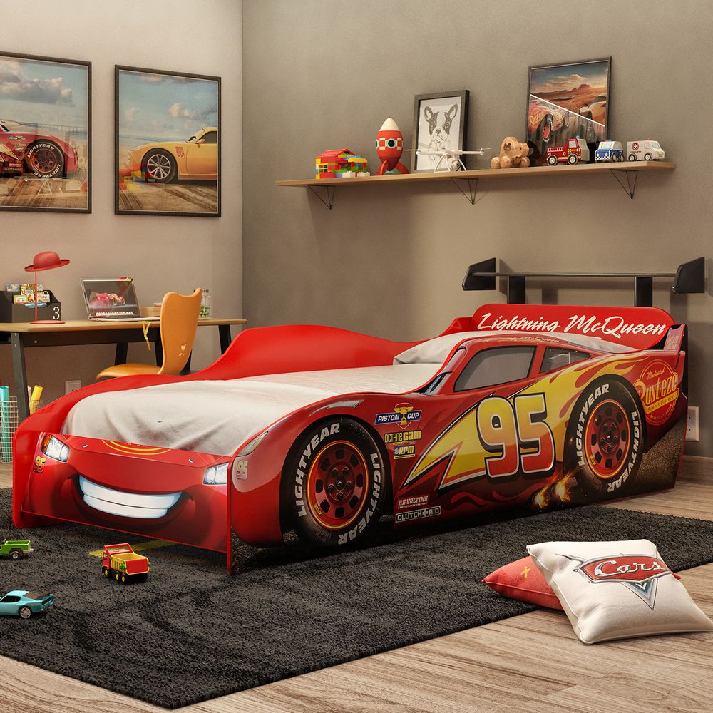 Cama Infantil Carros com Aerofólio Original Disney Star Pura Magia